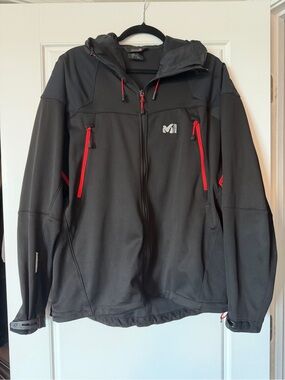 Men’s Millet Expert Series Windstopper Black Softshell Hooded Jacket